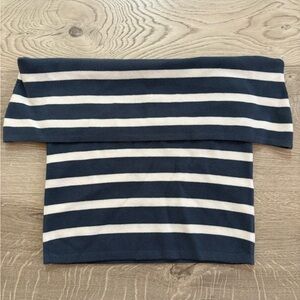 SHEIN Navy & White Striped Girls' Skirt